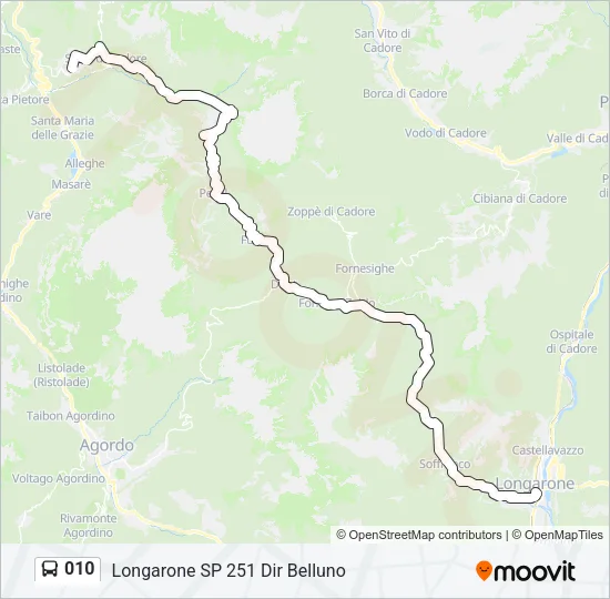 010 Bus Line Map