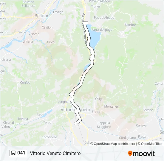 041 Bus Line Map