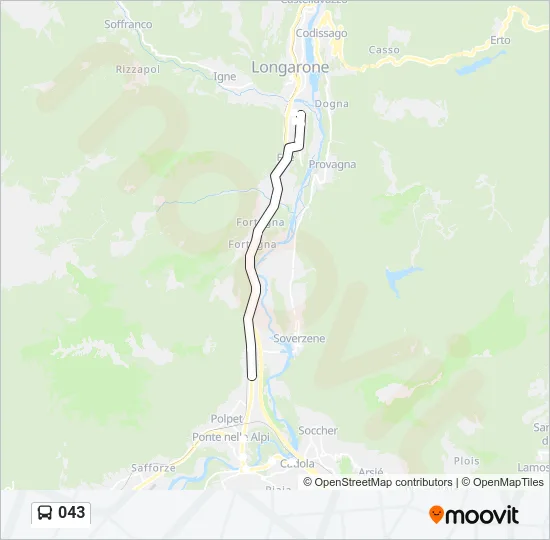 043 Bus Line Map