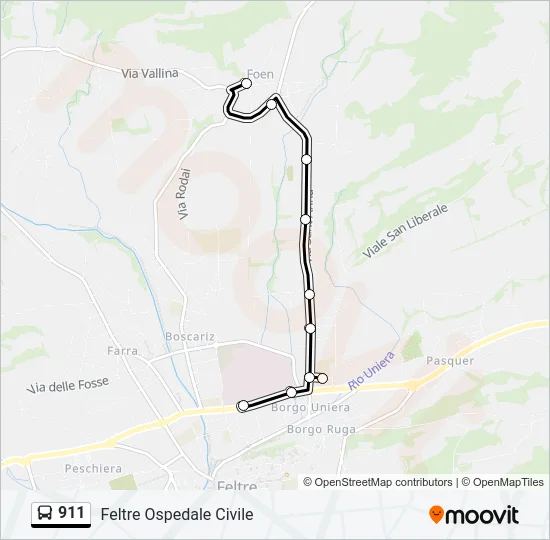 911 Bus Line Map