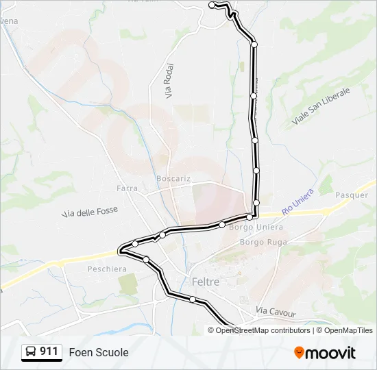911 Bus Line Map