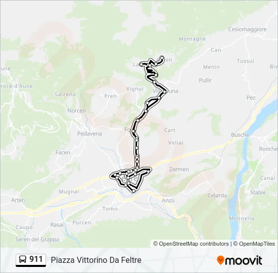 911 Bus Line Map