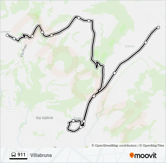911 Bus Line Map