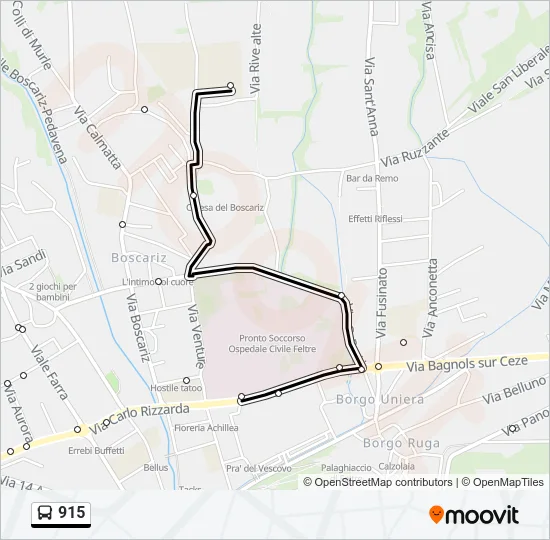 915 Bus Line Map