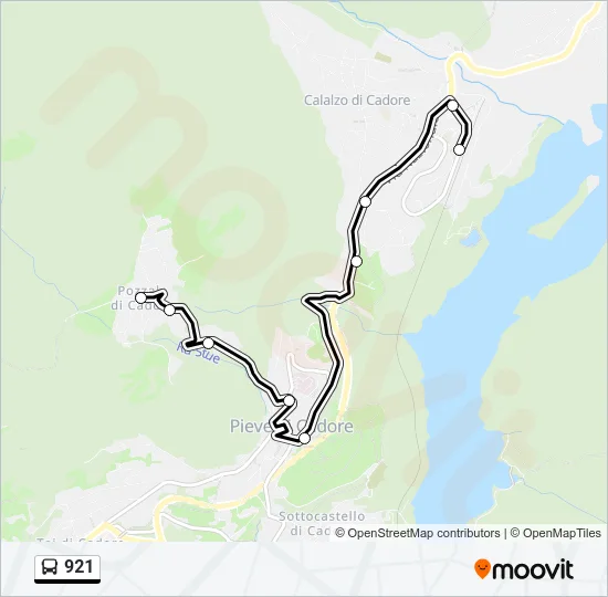 921 Bus Line Map