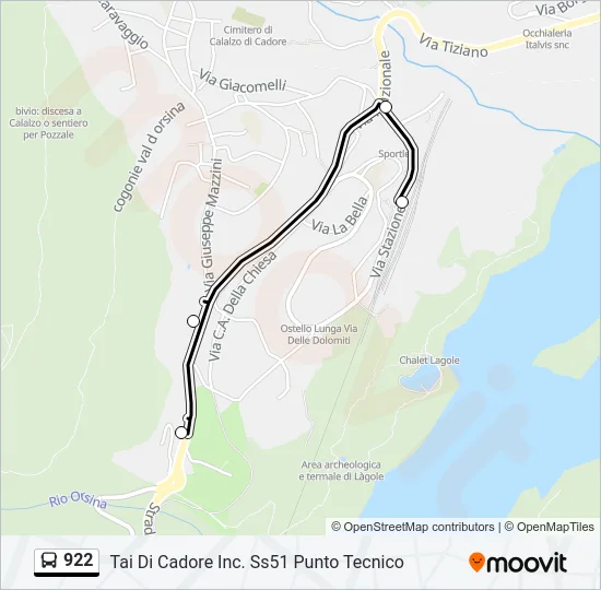 922 Bus Line Map