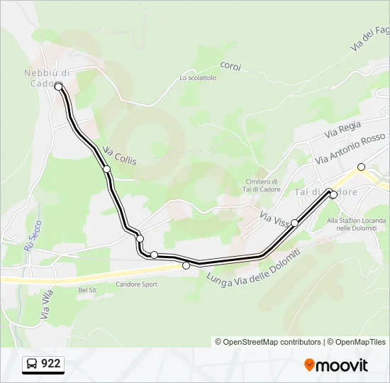 922 Bus Line Map