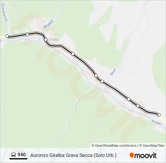 940 Bus Line Map
