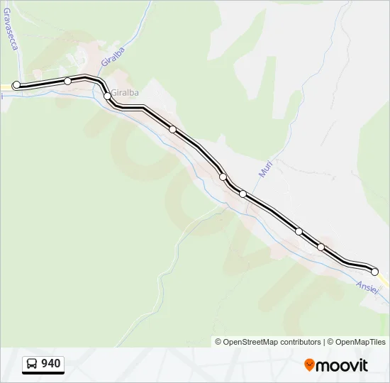 940 Bus Line Map