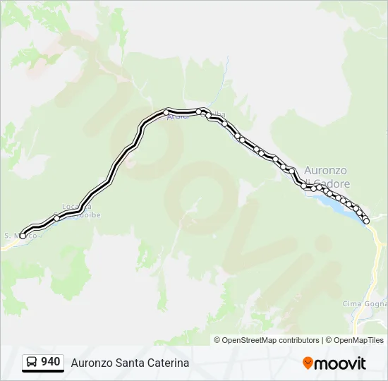 940 Bus Line Map