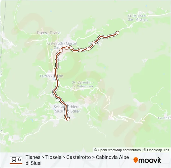 6 Bus Line Map