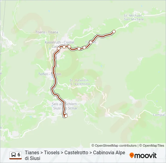 6 Bus Line Map
