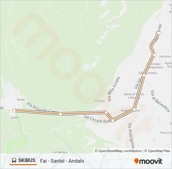 SKIBUS Bus Line Map