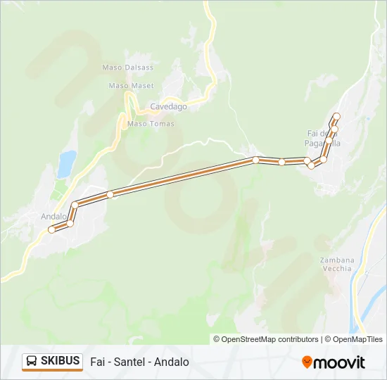 SKIBUS Bus Line Map