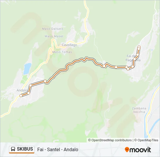 SKIBUS Bus Line Map