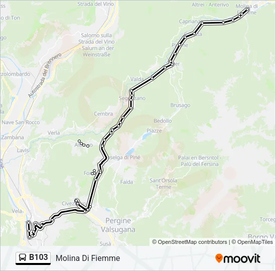 B103 Bus Line Map