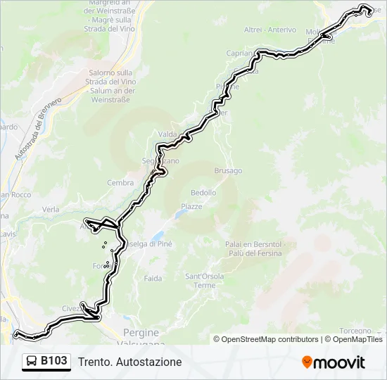 B103 Bus Line Map