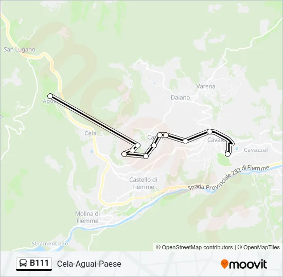 B111 Bus Line Map