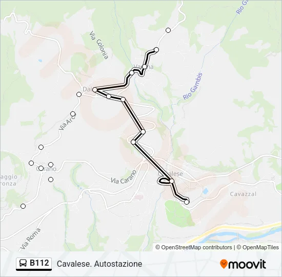 B112 Bus Line Map