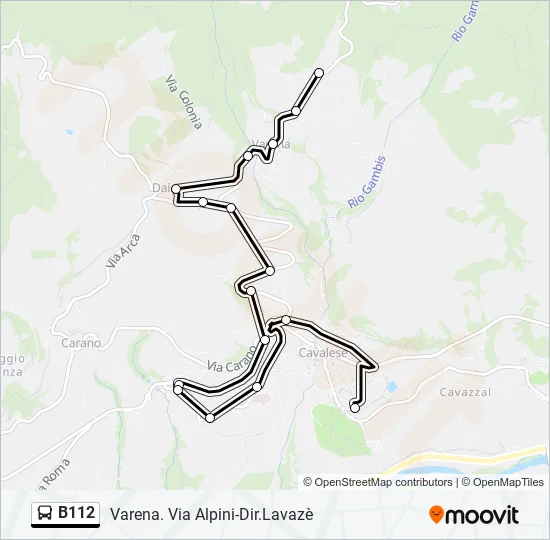 B112 Bus Line Map