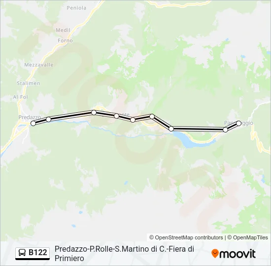 B122 Bus Line Map