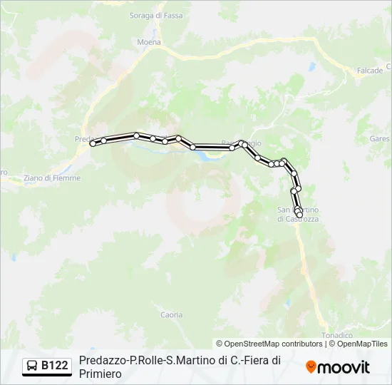 B122 Bus Line Map