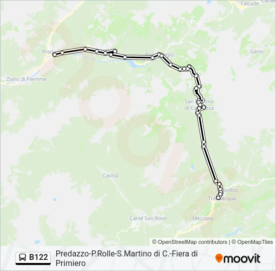 B122 Bus Line Map