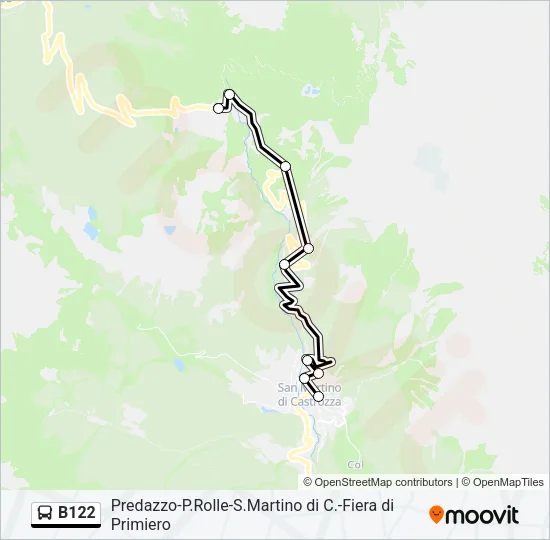 B122 Bus Line Map