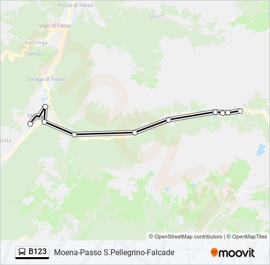 B123 bus Line Map