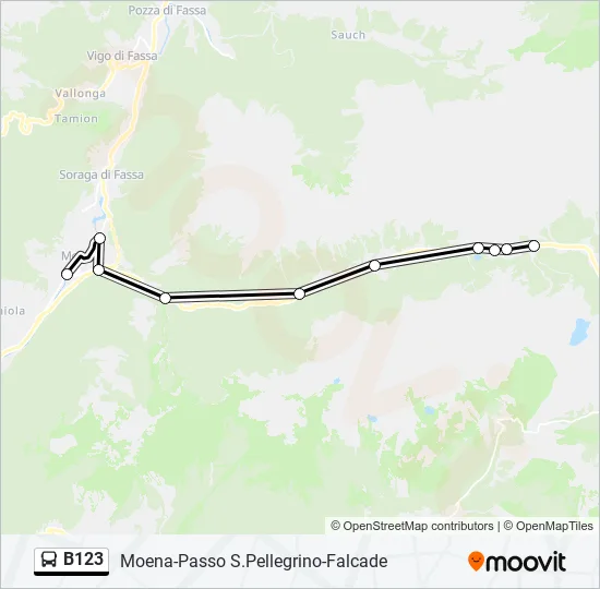 Percorso linea bus B123