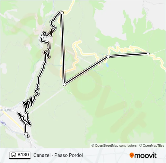 B130 Bus Line Map