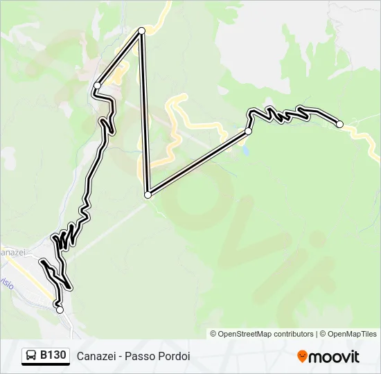 B130 Bus Line Map