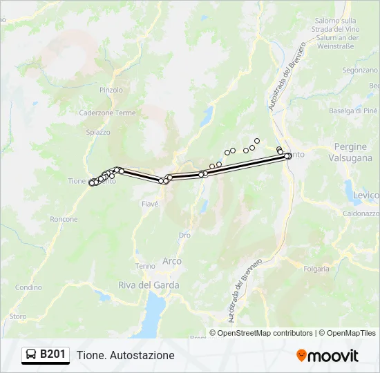 B201 Bus Line Map