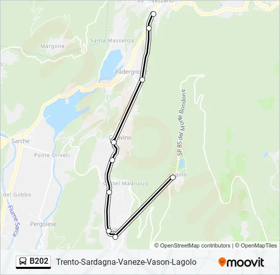 B202 Bus Line Map
