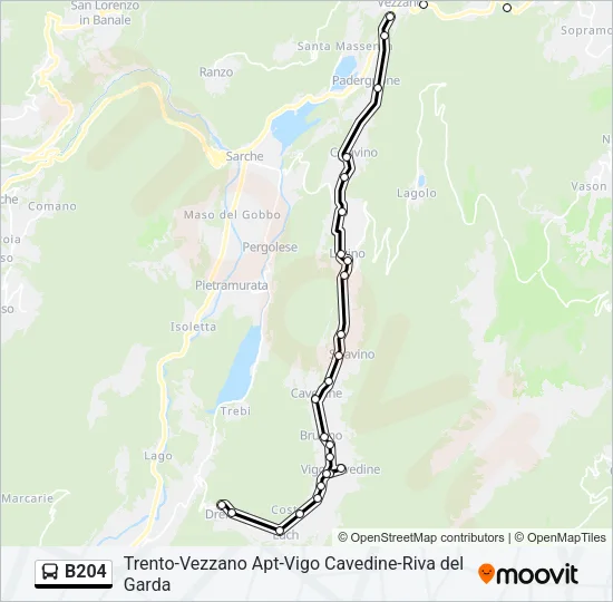 B204 Bus Line Map