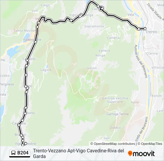 B204 Bus Line Map