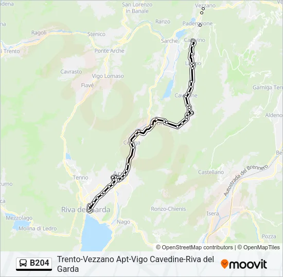 B204 Bus Line Map