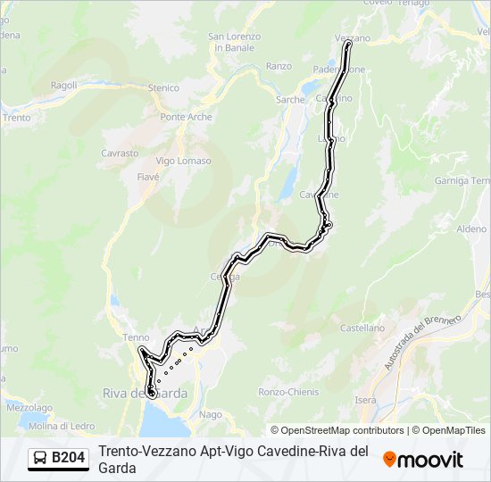 B204 bus Line Map