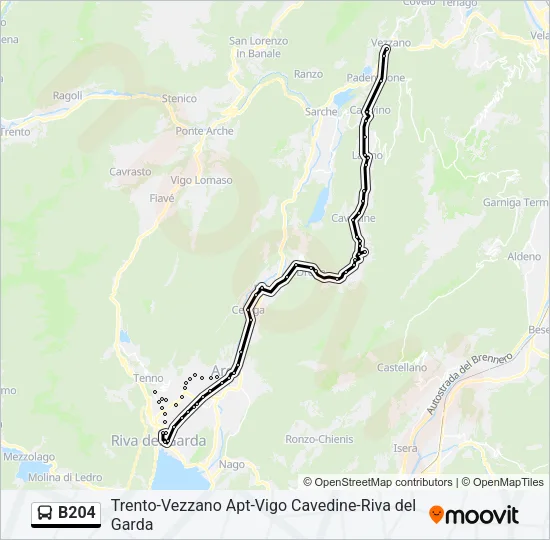 B204 Bus Line Map