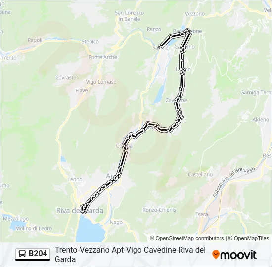 B204 Bus Line Map