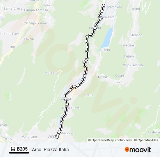 B205 bus Line Map