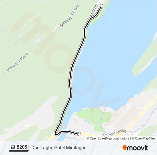 B205 bus Line Map