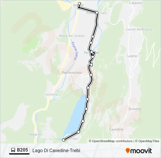 B205 Bus Line Map