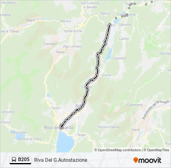 B205 bus Line Map