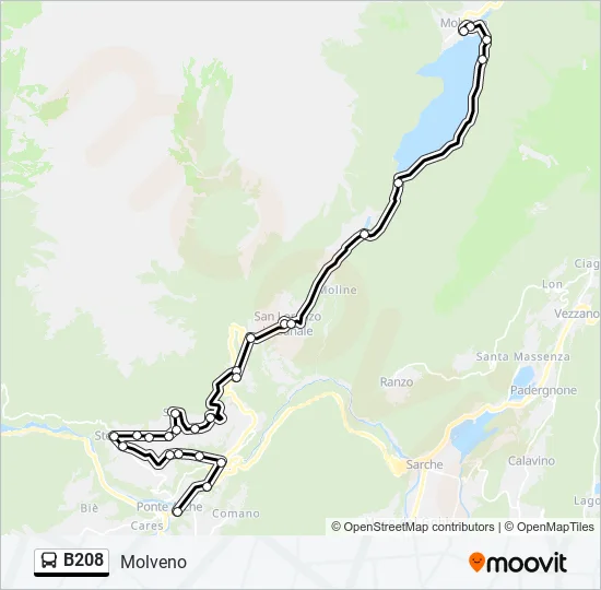 B208 Bus Line Map