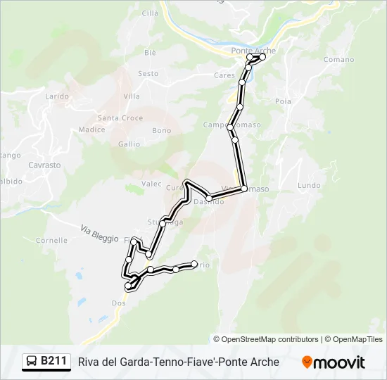 B211 Bus Line Map