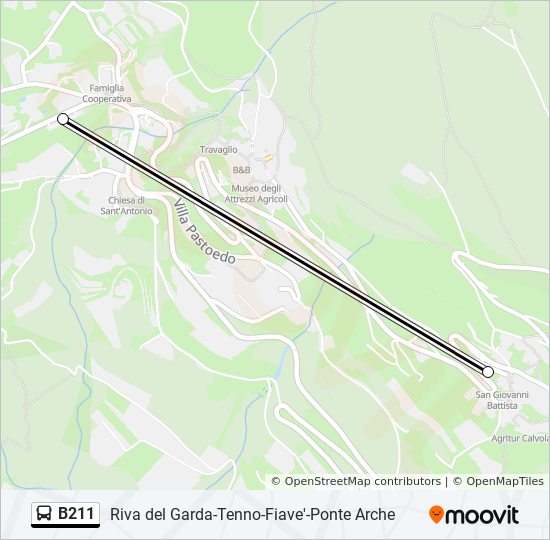 B211 bus Line Map