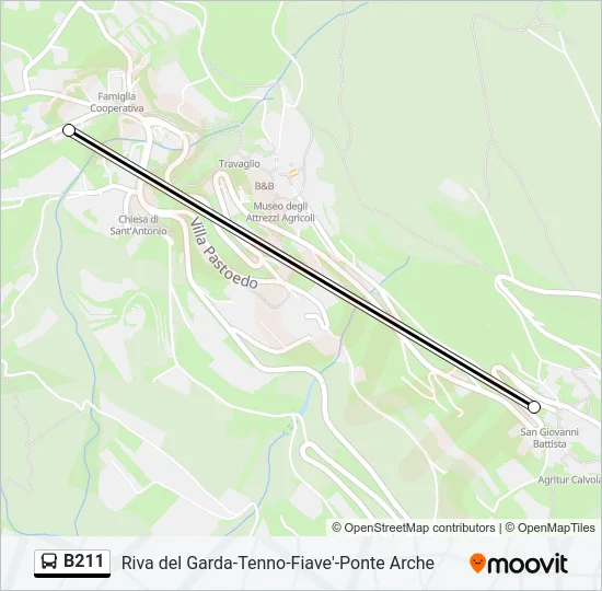 B211 Bus Line Map