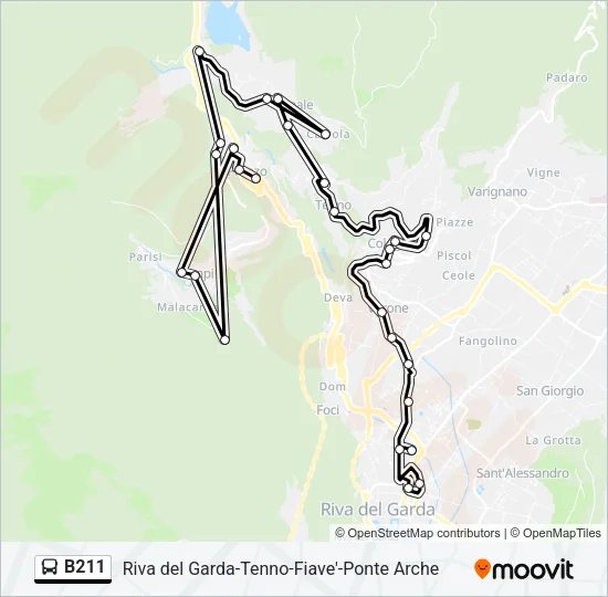 B211 Bus Line Map
