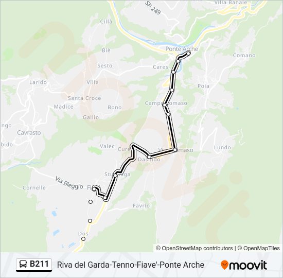 B211 bus Line Map